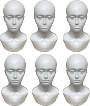 ican Foam Wig Head ,female Mannequin Wig Holder Stand White Polystyrene Foam Head x 6