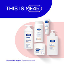 E45 Cream 500 g  E45 Cream for Dry, Irritated Skin  Moisturiser to Soothe Dry & Sensitive Skin - Dermatologically Tested Eczema Dermatitis Cream  Non-Greasy Body Face Hand Cream  Clinically Proven
