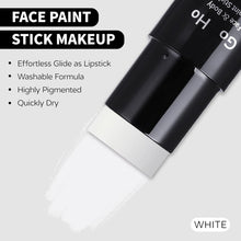 Go Ho Water Based White Face Paint Stick Washable (1.06 Oz),Non-toxic Cream Body Paint,Full-coverage Face Paint Makeup Stick for Adults Children Theater Halloween SFX Cosplay