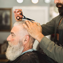 NARZ Professional Hairdressing scissors for Barbers & Hairdressers 6" Stainless Steel Hair Cutting Scissors for Men & Women (Black) (Royal Black)