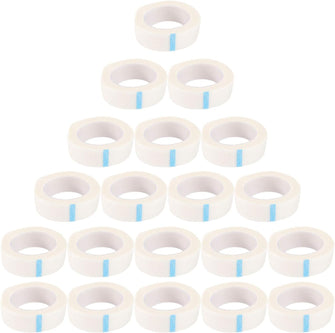 Lurrose 20pcs Eyelash Tape Adhesive White Lash Extension Tape Breathable Beauty Makeup Eyelash Extension Rolls for Lash Extensions Supplies