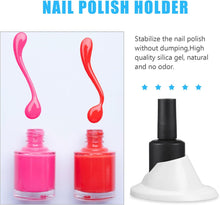 Lurrose White Nail Polish Silicone Holder 6PCS Nail Polish Bottle Holder Base Silicone Nail Polish Base Manicure Bottle Mat Nail Art Supplies for Salon Home DIY Table Tray White Nail Varnish