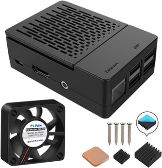 GeeekPi Case for Raspberry Pi 3 Model B+ (B Plus), computer case with Cooling Fan and 3PCS Heatsinks for Raspberry Pi 3/2 Model B (Not Include Raspberry Pi Board)(Black)