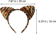 Lurrose Womens Headbands 3 Sets of 9pcs Animal Costume Accessories with Tiger Leopard Black Headband Tail and Bow Tie for Kids Toddler Photo Props Kids Suit