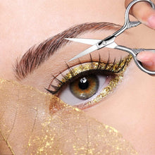 2 Pcs Small Embroidery Scissors Stainless Steel Round Ended Scissors Sewing Sharp Scissors Beard Eyebrow Facial Baby Dog Hair Cut Trimming with PU Case