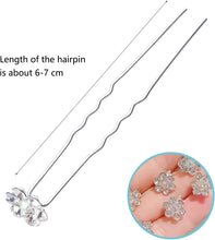 24 pcs Hair Accessories for Women, Wedding Hair Pins, U Shaped Flower Pearl Hair Clips, Pearl Hair Pins, Bridal Hair Pins, Flower Hair Pins for Women, for Women Girls, Wedding