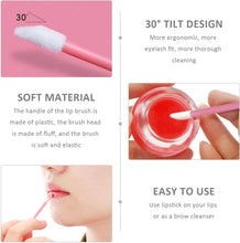 200pcs Pink Lip Brush Stick, Pink Lip Stick Brush, Lipstick Concealer Brush, Lipstick Applicator, Eyelash Brush, Lipstick Applicator Stick, Makeup Tools for Women Girls