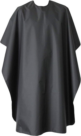 Hairdressing Gown Barbers Cape Cloth Black Salon Cape Unisex Hairdressers Gown for Hair Styling, Cutting and Styling Salon, Home and Barbers 140 x 120 cm Full Length with a Hook to Protect Clothes