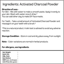 H&C Activated Charcoal Powder - 227 Grams Pack