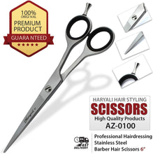 Haryali London Hairdresser 6.0" Professional Hairdressing Barber Scissors Men's Grooming Hair Cutting Salon Shears for Men and Women