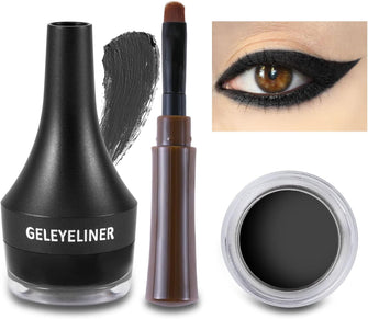 Boobeen Eyeliner Waterproof Gel Eyeliner Smudge-proof Eye Liner Gel Makeup Eye Makeup Set Long-lasting For All Day Easy to Apply