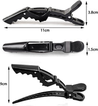 10x Crocodile Hair Clips Barrette,Professional Styling Hair Clips,Sectioning Clamp for Thick Hair,with Nonslip Grip and Wide Teeth for Salon Home Use Women and Girls (Black)