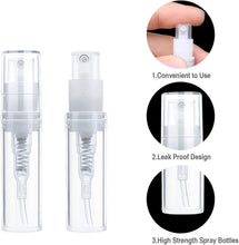 LUCKNIGHT 2ML Empty Refillable Perfume Bottles, 20Pcs Refill Plastic Atomizer, Makeup Atomizer Sprayer, Container Liquid Toiletry Set for Perfume Liquid Makeup Tool