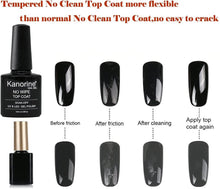 Kanorine Glossy Top Coat Gel Nail Polish UV LED Soak-Off No Wipe Lacquer Manicure Nail Sarlon Art (Gloss Top Coat)