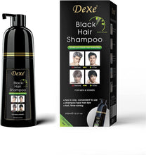 Instant black hair shampoo, hair dye shampoo for men and women - easy to use - quick and easy - lasts 30 days 3 in 1 black hair dye (Bottled)