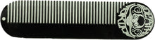 Hair Comb Death Grip 5" x 1.25" Keychain Comb  Fine Tooth Black Powder Coated Stainless Steel For Hair Styling & Beard & Moustache Grooming For Men