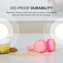 Belkin SoundForm Mini Kids Wireless Headphones with Built in Microphone, On Ear Headsets Girls and Boys For Online Learning, School, Travel Compatible with iPhones, iPads, Galaxy and more - Pink