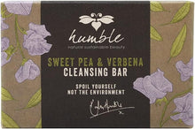 Humble Beauty Sweet Pea & Verbena Cleansing Bar (75g) - Carefully created with natural biodegradable ingredients. Cruelty Free. Recyclable packaging.