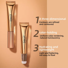 Contour Beauty Wand,iquid Face Concealer Contouring with Cushion Applicator, Long Lasting & Smooth Natural Matte Finish,Lightweight Super Silky Cream Contour Face Illuminator Makeup Stick,Cruelty-free