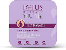 Lotus Herbals YouthRx Firm & Bright Cream  SPF 20  PA+++  Bakuchiol Retinol & Vitamin C  Anti Ageing & Brightening  50g