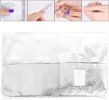 Keyohome 500Pcs Nail Foil Wraps Remover Aluminium Nail Art Soak Off Remover Gel Nail Polish Remover Foil Wraps with Pre-attached Lint-Free Cotton Pads
