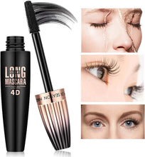 Mascara Black, 4d Silk Fiber Eyelash Mascara Waterproof, Longer & Thicker Lash, Extra Long Fiber Mascara and Thick, Long Lasting, Waterproof & Smudge-Proof (Black)