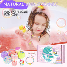 Canvalite Natural Bath Bombs for Kids with Surprise Toy Jewelry Inside 6PCS Handmade Bubble Bath Bomb Gift Set, Birthday Easter Christmas Girls Gifts with Unicorn Jewelry Bubble Spa Fizzy Bath Bombs