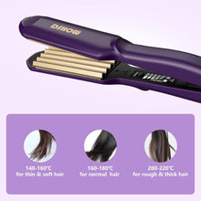 Crimping Iron Hair Crimper for Hair DSHOW Hair Waver Volumizing Crimper with Titanium Ceramic Plates Styling Tools for Women Girls (Purple)