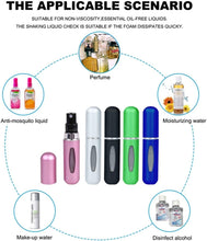 HKJHKJ Perfume Atomiser Bottles, Refillable Empty Spray Bottle 5ml Portable Travel Atomizer Bottle for Fragrance Mini Perfumes for Women Fragrance Atomiser Bottle for Purse Handbag Pocket Luggage