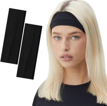 Polenza 2 x Graceful 7cm Black Headbands Headbands for women Headbands for yoga Headbands for Any Occasion  Makeup Headbands Premium Black headbands  Headbands for Sports