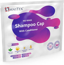 5pk - Omnitex Premium Rinse Free Shampoo Cap - Microwaveable  with Conditioner & Vitamins  Nourish & Protect with Herbal Extracts & Barrier Cream  No Water, No Parabens, Latex Free, Alcohol Free