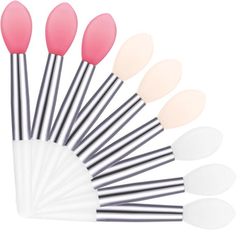 9PCS Silicone Lip Applicator Silicone Lip Brush Reusable Lip Balm Applicator Lipstick Brush Makeup Applicator Beauty Tool Kits Silicone Brushes Wands For Lipsticks Eyeshadow And Cream Lip Mask