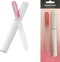 Manicare Glass Nail File, For Shaping And Styling Nails, Strong Glass File For Natural And Artificial Nails, Double Sided, Includes Protective Case, Perfect For At Home Or On The Go Manicures