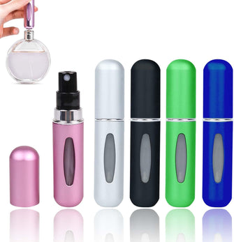 HKJHKJ Perfume Atomiser Bottles, Refillable Empty Spray Bottle 5ml Portable Travel Atomizer Bottle for Fragrance Mini Perfumes for Women Fragrance Atomiser Bottle for Purse Handbag Pocket Luggage