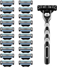 NAVESO Mach 3 Razor Blades Men, 20 Pcs Manual Razor Blade, Mach 3 Mens Shaving Blades, Mach 3 Blades, Professional Barber Beard Razor Blades