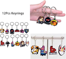 Gaming Party Bag Fillers Gamer Party Favours with Gaming Keychain Party Bags Button Stickers Party Supplies Goodie Bag Fillers for Kids Boys