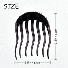 2Pcs Hair Styling Insert Comb Ponytail Fluffy Hair Comb Hair Comb Plastic Donut Multifunction Plastic Hair Insert for Girls(Black+Coffee)