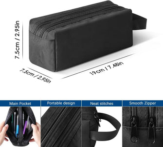 hoinya Pencil Case for Boys Large Pencil Case Office Stationery Makeup Bag Pouch Bag Pen Holder Portable School Supplies for School Office College Students Girl Boy Adult Teen