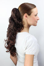 Hairpiece Ponytail Medium Length Curls Chestnut Brown Brunette Mix (C128 Colour 2T33) Extension