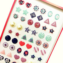 240 Piece Sticker Earrings 3D Gems Sticker Girls Sticker Earrings Self-Adhesive Glitter Craft Crystal Stickers