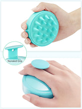 HEETA Scalp Massager, Silicone Scalp Brush Ergonomic Scalp Scrubber Easy to Use Shampoo Brush for Hair Growth, Green