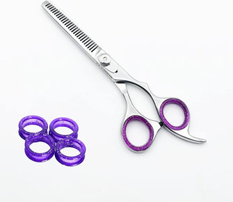 Prince Hairdressing Scissors, Thinning Scissors, 6.5" Stainless Steel Haircut Scissor with Fine Adjustment Screw, Hair Cutting Teeth Scissors, Barber Scissors
