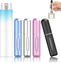 GeeRic Portable Mini Refillable Perfume Atomizer 5 Pcs, Bottle Atomizer Travel Size, Refillable Cosmetic Pump Dispensers, Spray Bottles Accessories Sets (5ml/0.2oz4+8ml/0.27oz1)