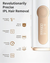 Glattol Laser Hair Removal Device with Ice Cooling, 3-in-1 IPL Hair Removal HR/SC/RA, 9 Energy Levels & 999,900 Flashes for Arm, Leg, Bikini Line, Painless Hair Removal for Women & Men