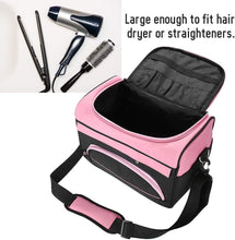 Hairdresser Bag - Large Capacity Hairdressers Makeup Tool Hair Equipment Hairdressing Carrying Bags with Shoulder Strap for Travel Storage(Rose Pink)