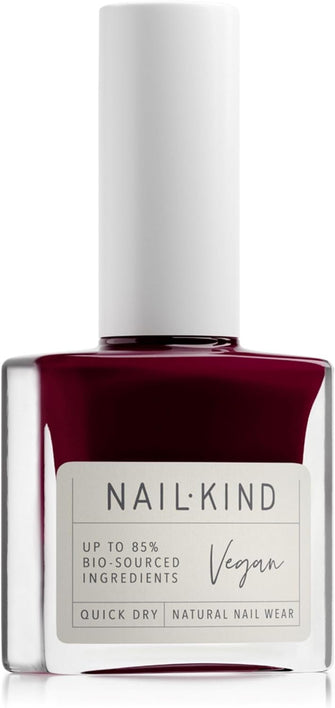 NAILKIND Burgundy Deep Red Nail Polish - Wine OClock - Classic-Red Nail Varnish - Vegan Nail Lacquer - Peta Certified Cruelty Free - Quick Drying Long Lasting Chip Resistant Manicure - 8ml