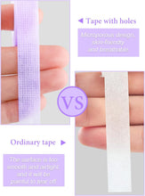 EBANKU 6 Rolls Lash Tape for Eyelash Extension, Breathable Micropore Fabric Eyelash Extension Tape, Eyelash Grafting Tape Makeup Lash Tape with 1 Eyelash Brush for Lash Extensions Supplies(Purple)