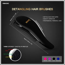 Detangling Brush - glide the Detangler Brush through Tangled hair - Best Brush/Comb for Women, Girls, Men & Boys - Use in Wet and Dry Hair (G-Black)