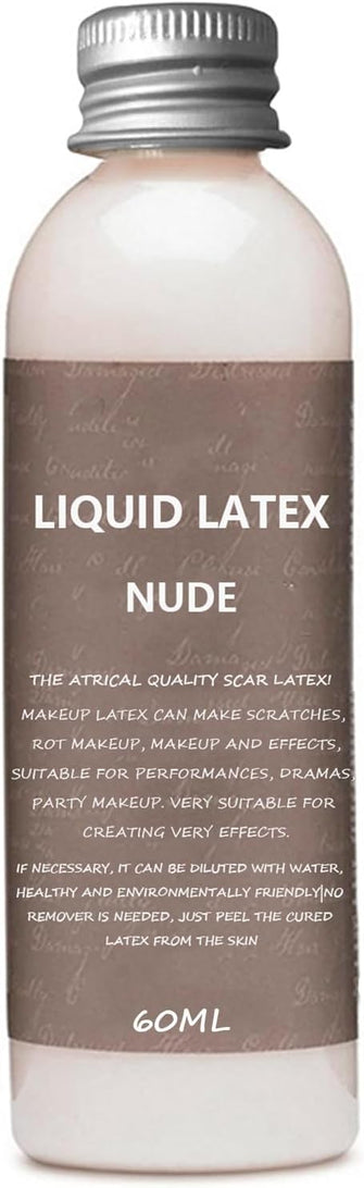 Liquid Latex - SFX Makeup for Halloween Costume - 60ML Moster Zombie Special Effects Makeup For Scar Cut Wound Peeling Skin Wrinkes Stipples Burns (60ML)