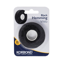 KORBOND Hemming Web 20m x 2cm  Iron On - NO Sewing Required - Black